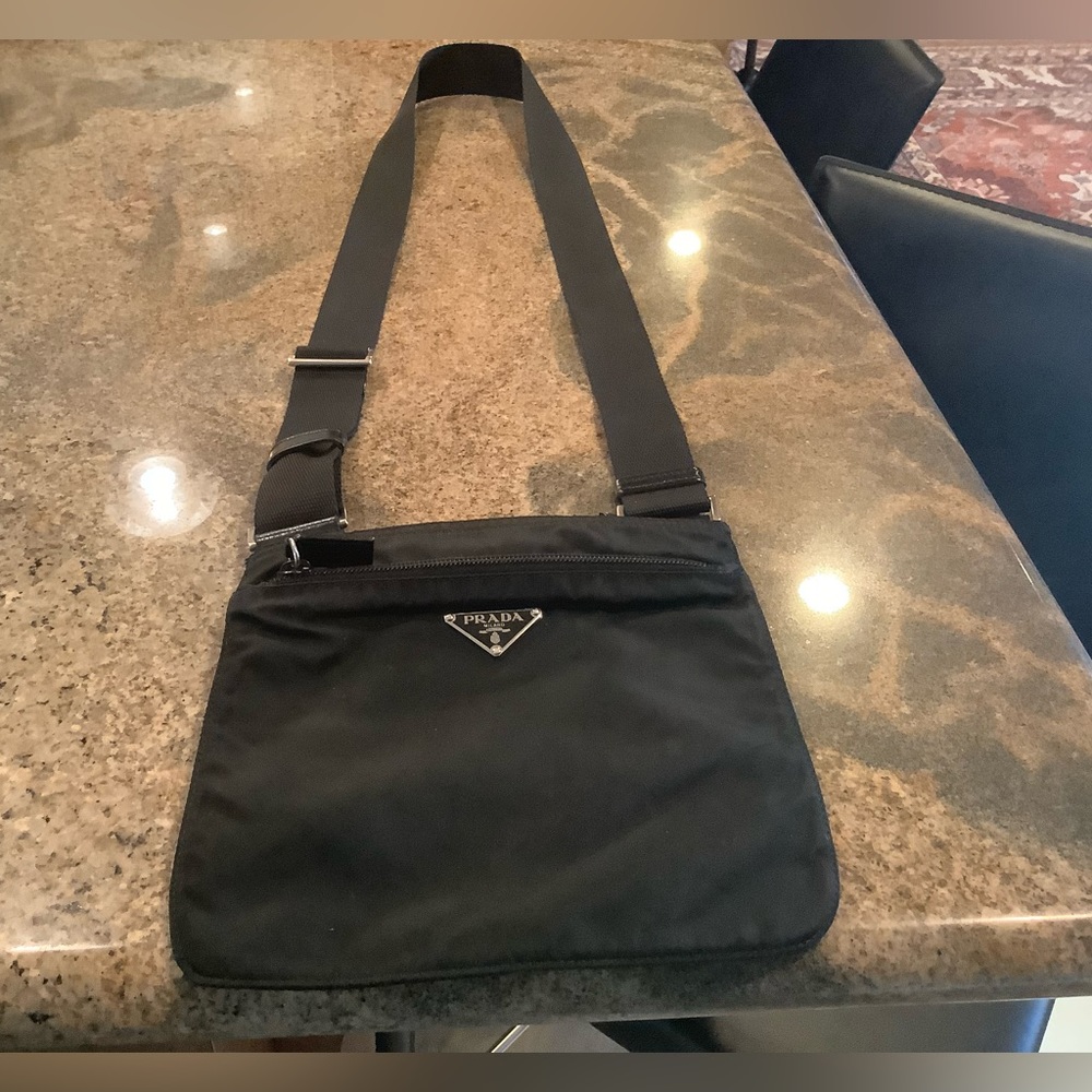 Prada black nylon crossbody small bag